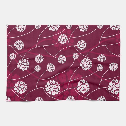 Abstraktes Blumenmuster Handtuch (Horizontal)