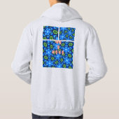 Abstraktes Blumenmuster Hoodie (Rückseite)