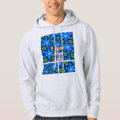 Abstraktes Blumenmuster Hoodie (Vorderseite)