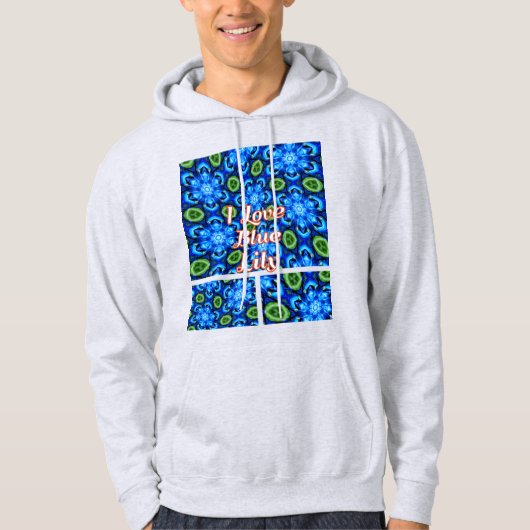 Abstraktes Blumenmuster Hoodie (Vorderseite)