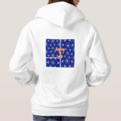 Abstraktes Blumenmuster Hoodie (Rückseite)