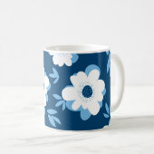Abstraktes Blumenmuster im Sommer Kaffeetasse (VorderseiteRechts)