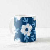 Abstraktes Blumenmuster im Sommer Kaffeetasse (Vorderseite Links)