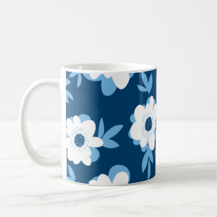 Abstraktes Blumenmuster im Sommer Kaffeetasse