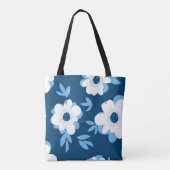 Abstraktes Blumenmuster im Sommer Tasche (Rückseite)