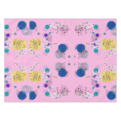 Abstraktes Blumenmuster in Rosa Chic Tischdecke (Vorderseite (Horizontal))