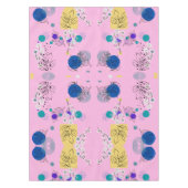 Abstraktes Blumenmuster in Rosa Chic Tischdecke (Vorderseite)