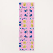 Abstraktes Blumenmuster in Rosa Chic Yogamatte (Vorderseite)