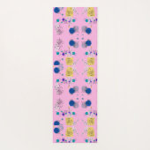 Abstraktes Blumenmuster in Rosa Chic Yogamatte (Rückseite)