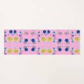 Abstraktes Blumenmuster in Rosa Chic Yogamatte (Vorderseite (Horizontal))