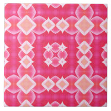 Abstraktes Blumenmuster in rosa Quadrat