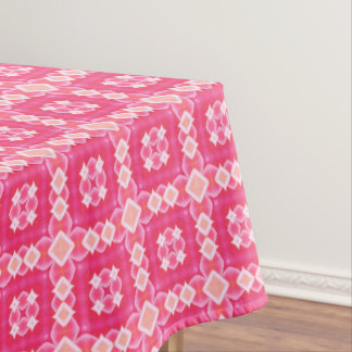 Abstraktes Blumenmuster in rosa Quadrat Tischdecke