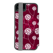 Abstraktes Blumenmuster Incipio iPhone Geldbeutel-Hülle (Folio Rückseite)