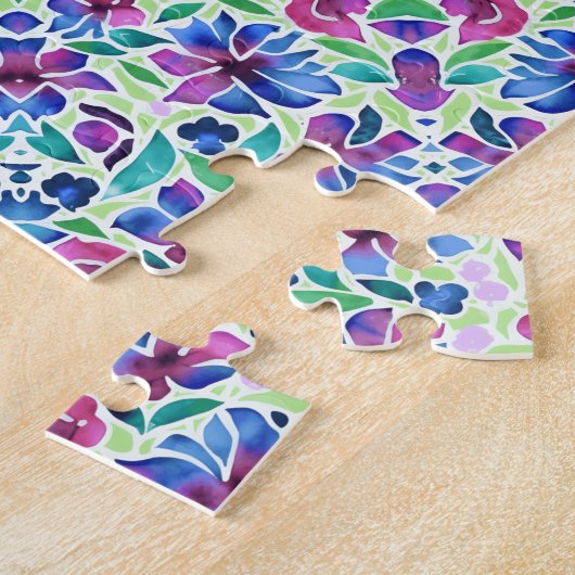 Abstraktes Blumenmuster - Jigsaw Puzzle (Seite)