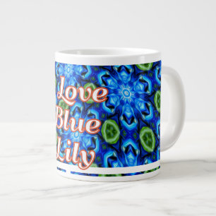 Abstraktes Blumenmuster Jumbo-Tasse