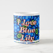 Abstraktes Blumenmuster Jumbo-Tasse (Vorderseite)