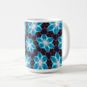 Abstraktes Blumenmuster Kaffeetasse (VorderseiteRechts)