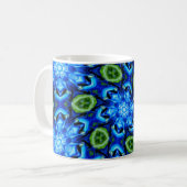 Abstraktes Blumenmuster Kaffeetasse (Vorderseite Links)