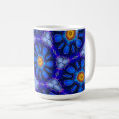 Abstraktes Blumenmuster Kaffeetasse (VorderseiteRechts)