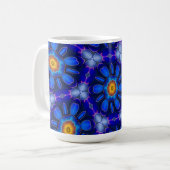 Abstraktes Blumenmuster Kaffeetasse (Vorderseite Links)