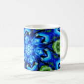 Abstraktes Blumenmuster Kaffeetasse (VorderseiteRechts)