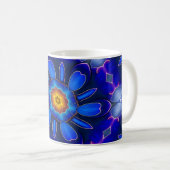 Abstraktes Blumenmuster Kaffeetasse (VorderseiteRechts)
