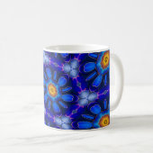 Abstraktes Blumenmuster Kaffeetasse (VorderseiteRechts)