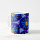 Abstraktes Blumenmuster Kaffeetasse (Vorderseite Links)