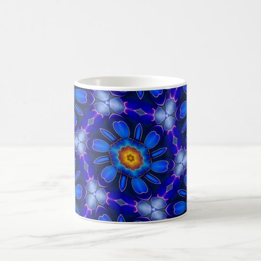 Abstraktes Blumenmuster Kaffeetasse (Mittel)