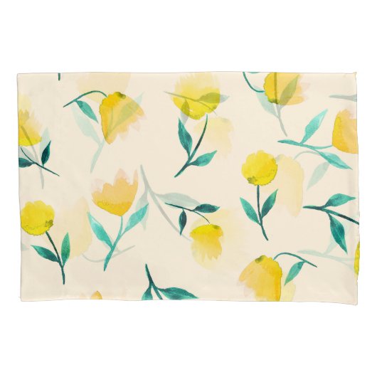 Abstraktes Blumenmuster Kissenbezug (Vorderseite)