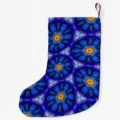 Abstraktes Blumenmuster Kleiner Weihnachtsstrumpf (Rückseite)