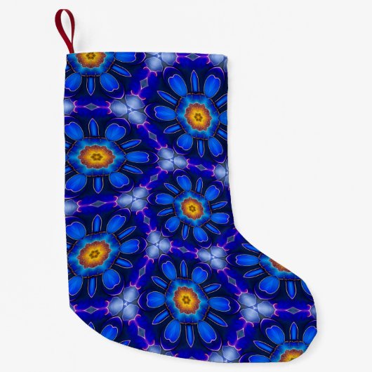 Abstraktes Blumenmuster Kleiner Weihnachtsstrumpf (Vorderseite)