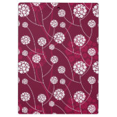 Abstraktes Blumenmuster Klemmbrett (Rückseite)