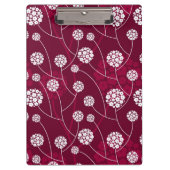 Abstraktes Blumenmuster Klemmbrett (Vorderseite)