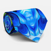 Abstraktes Blumenmuster Krawatte (Gerollt)