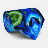 Abstraktes Blumenmuster Krawatte (Gerollt)