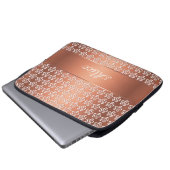 abstraktes Blumenmuster Laptopschutzhülle (Vorne Knopf)