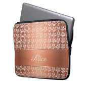 abstraktes Blumenmuster Laptopschutzhülle (Vorderseite Links)