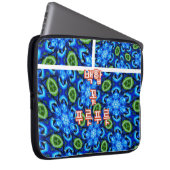 Abstraktes Blumenmuster Laptopschutzhülle (Vorne Rechts)