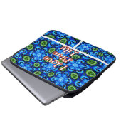Abstraktes Blumenmuster Laptopschutzhülle (Vorne Knopf)