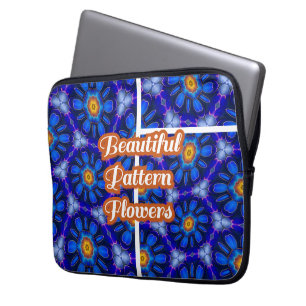 Abstraktes Blumenmuster Laptopschutzhülle