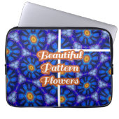 Abstraktes Blumenmuster Laptopschutzhülle (Vorderseite)