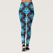 Abstraktes Blumenmuster Leggings (Rückseite)