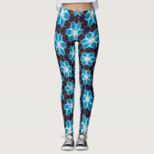 Abstraktes Blumenmuster Leggings (Vorderseite)