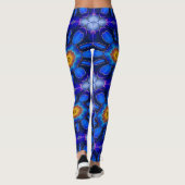 Abstraktes Blumenmuster Leggings (Rückseite)