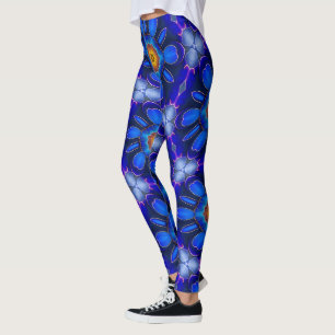 Abstraktes Blumenmuster Leggings