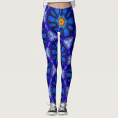 Abstraktes Blumenmuster Leggings (Vorderseite)