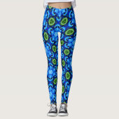 Abstraktes Blumenmuster Leggings (Vorderseite)