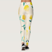 Abstraktes Blumenmuster Leggings (Rückseite)