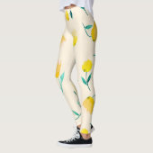 Abstraktes Blumenmuster Leggings (Links)